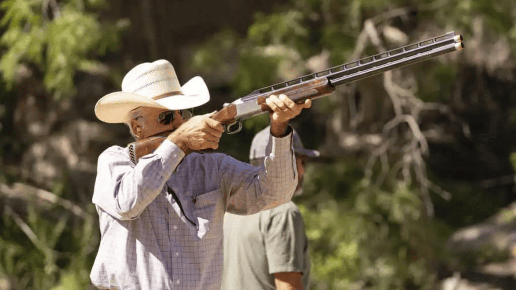 Cowboy shotgun shooting