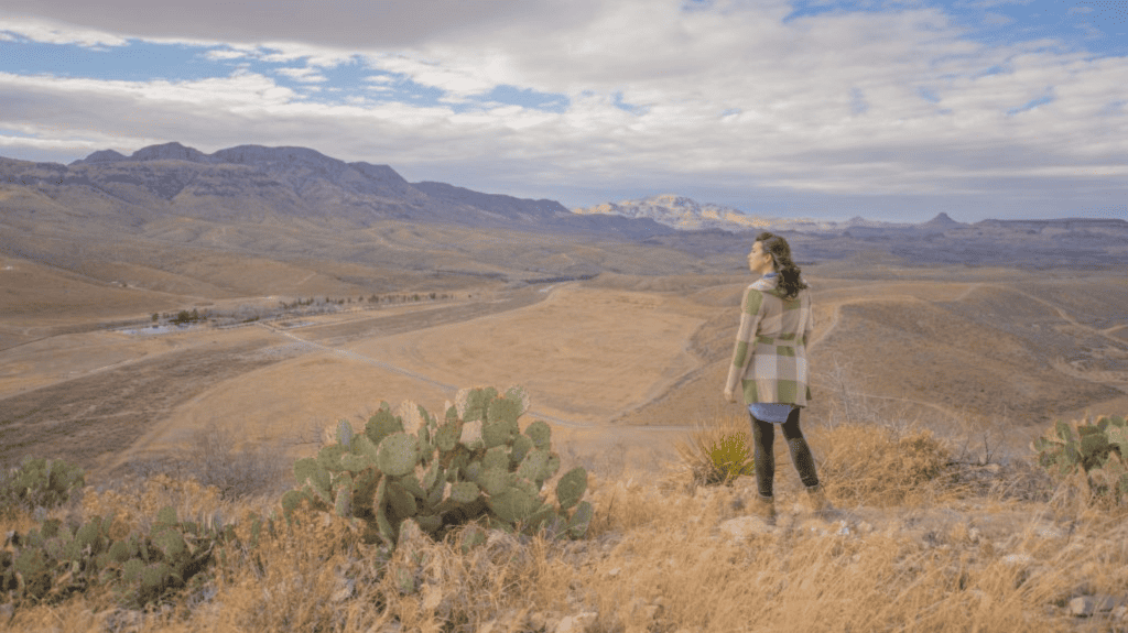 hiking view of Chinati mountains