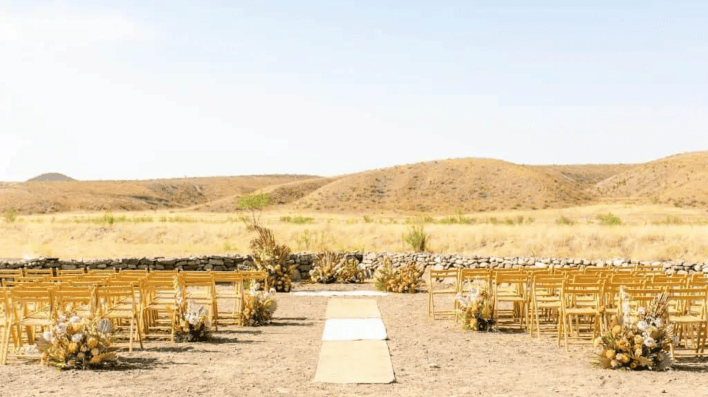 Hillview wedding ceremony setup