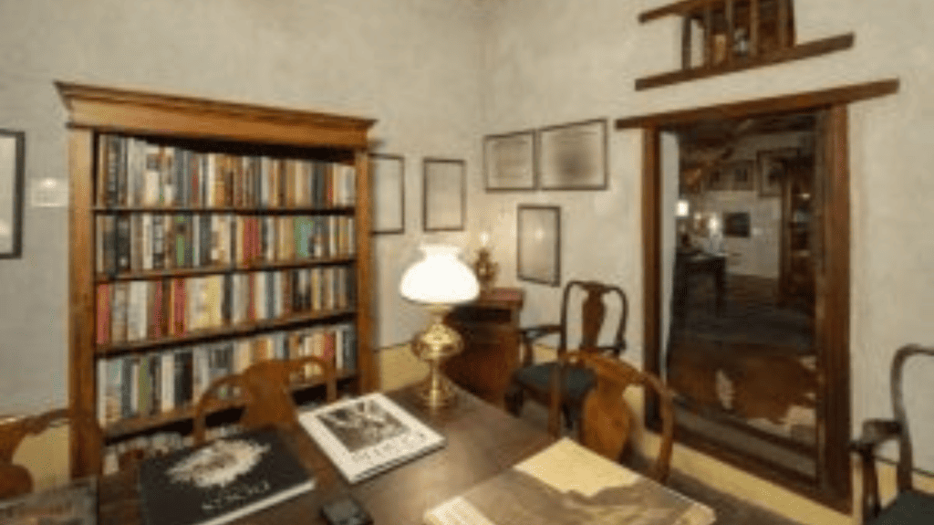 antique furniture in historical library