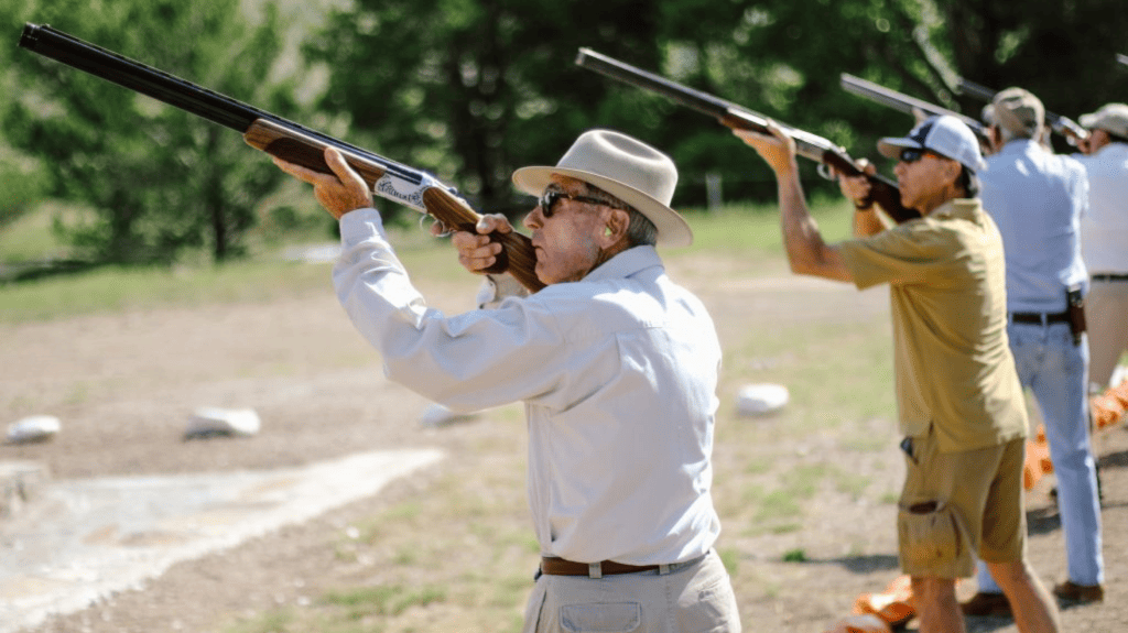 Skeet shooting at Cibolo Creek Ranch